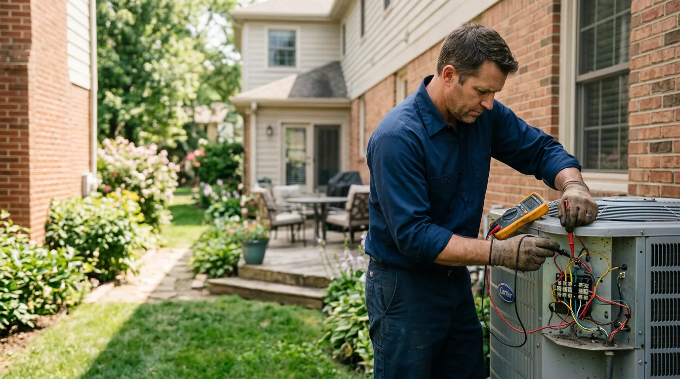 HVAC technician working near Pearblossom, CA